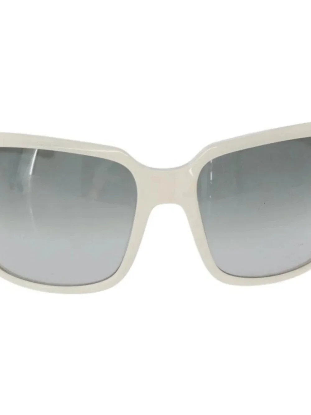 CHANEL Sunglasses plastic White CC Auth 162589